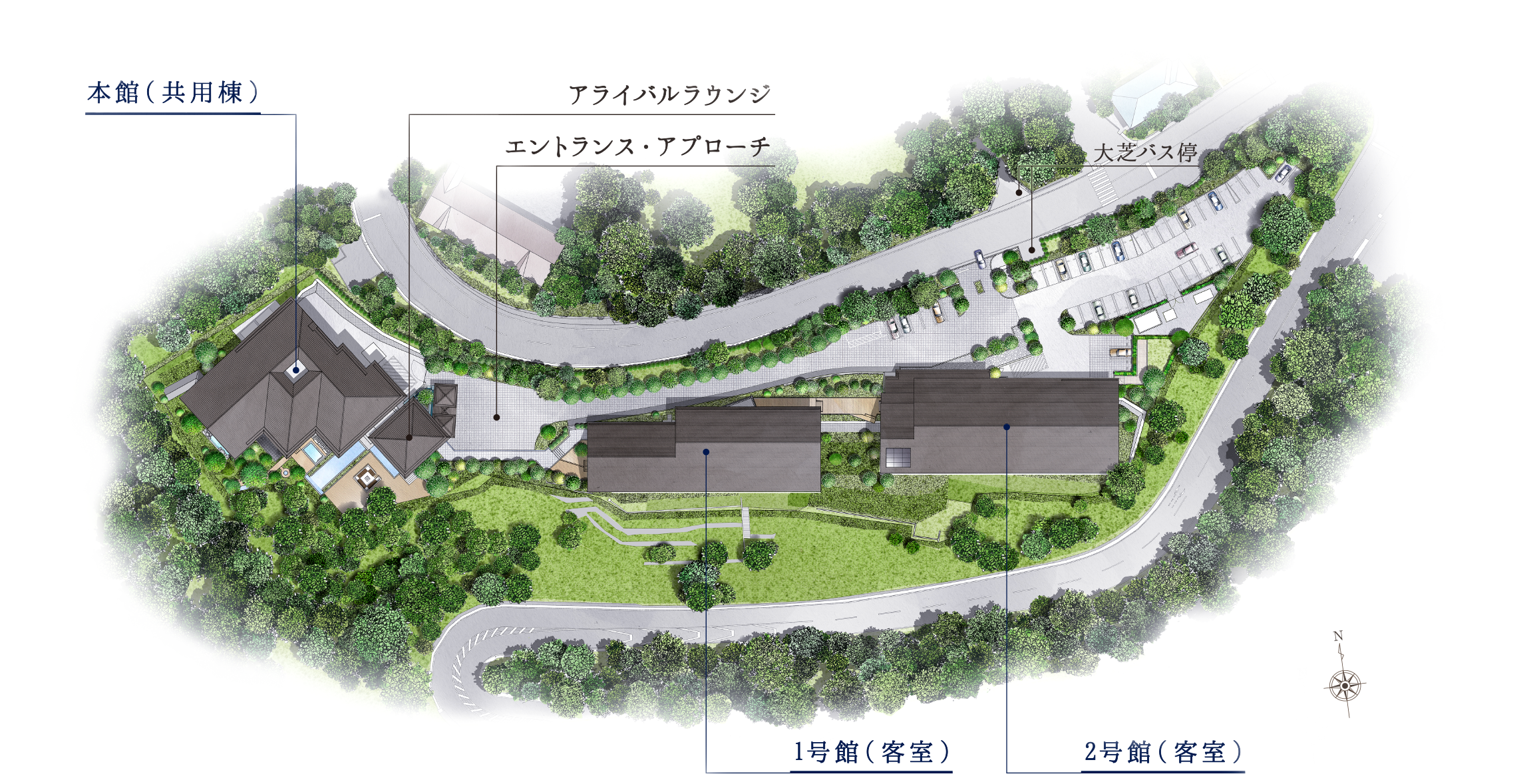 敷地配置図・現地周辺イメージイラスト